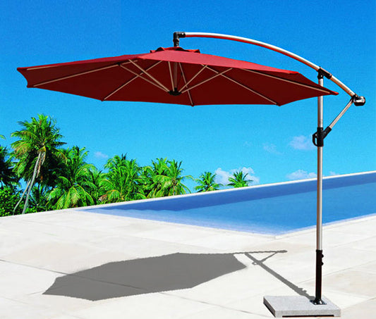 3m Aluminium Cantilever Outdoor Umbrella Maroon Shade