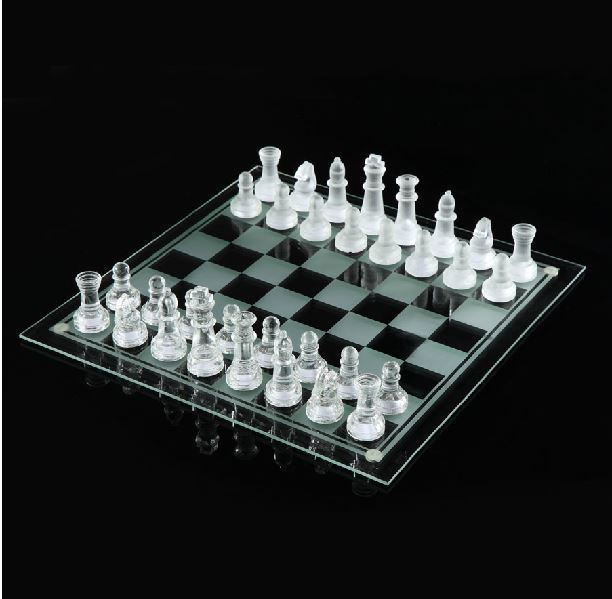 Elegant Glass Chess Set for Enthusiasts and Collectors