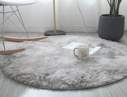 Infinity Round Soft Comfort Shag Rug Platinum