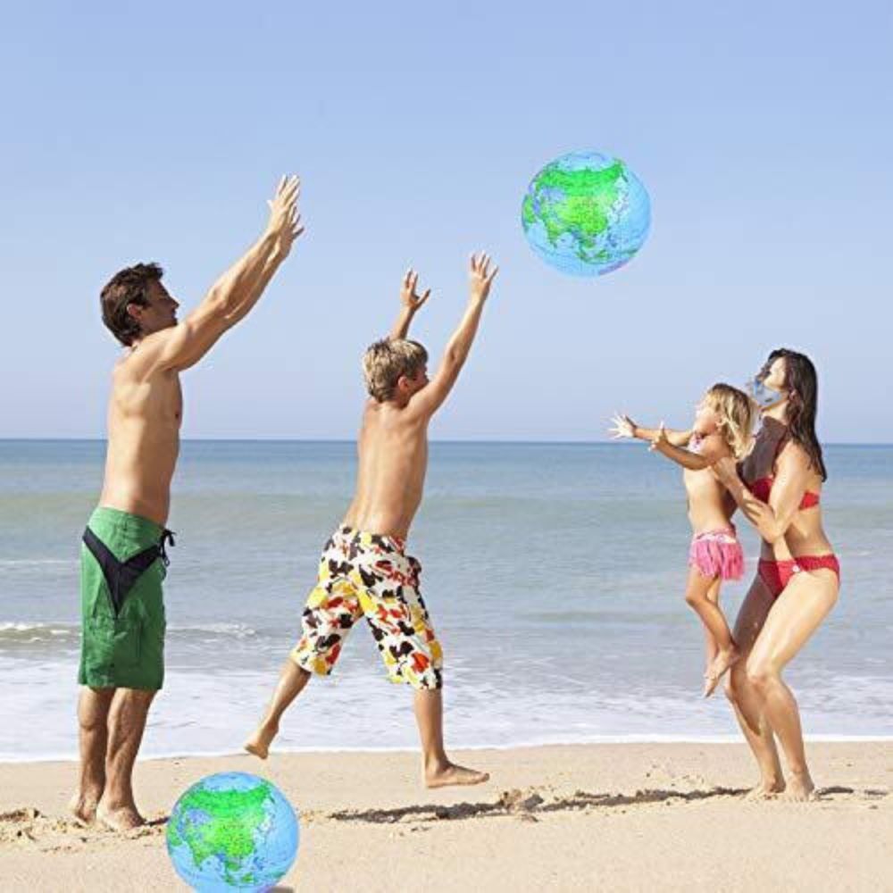 16" Inflatable Globe Earth World Map Beach Ball Fun Educational Toy