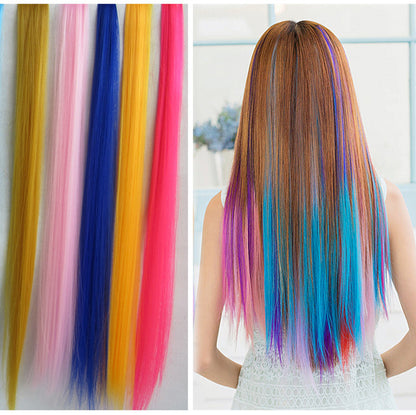 Vibrant Mermaid Blue Instant Clip In Hair Extension Highlight