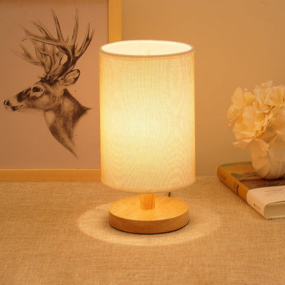 Elegant Wooden LED Table Lamp Night Light for Cozy Ambiance