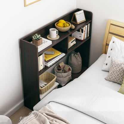 Tall Narrow Bedside Table Elegant Black Walnut