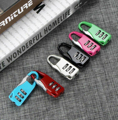 5 Pack Combination Locks for Bags Suitcase Lockers Luggage Padlocks Blue