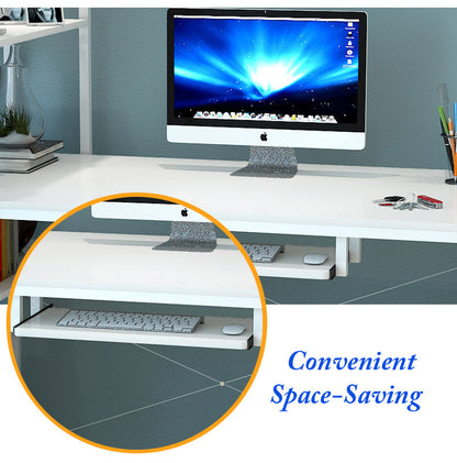 Modern Computer Desk with Storage Shelves for Home Office