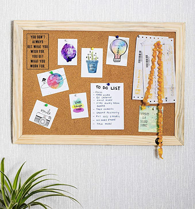 Large Corkboard Message Bulletin Notice Memo Board for Home Office