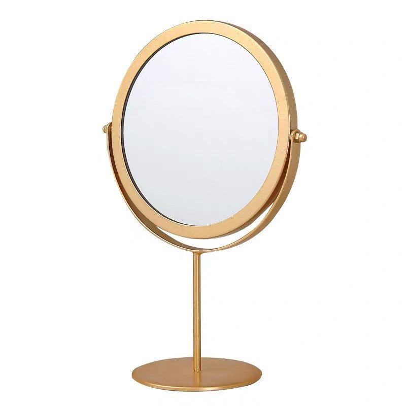 360-Degree Rotating Vanity Mirror for Makeup and Dressing Gold