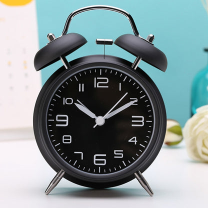 Classic Twin Bell Alarm Clock Vintage Style Black