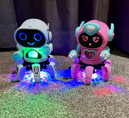 Dancing Robot Toy for Kids Interactive Fun White