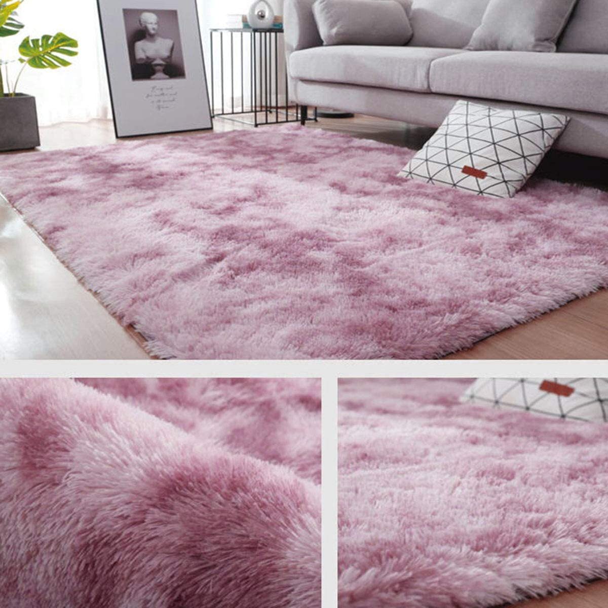 200 x 140 Comfortable Soft Shag Rug for Bedroom Living Room Purple Lilac