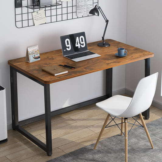 Rustic Wood Space-Saving Folding Table Desk for Home Office