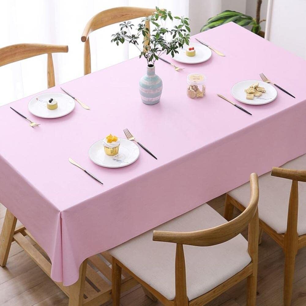 Large Disposable Party Tablecloth for Rectangle Tables Pink