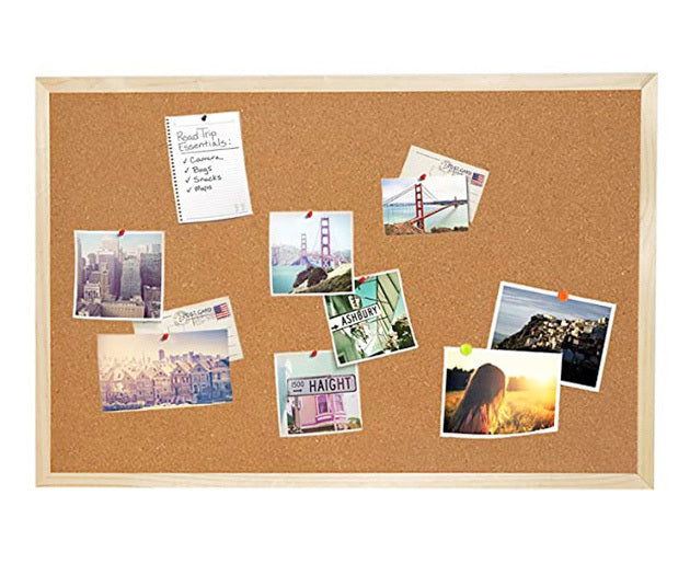 60cm Pinboard Message Bulletin Notice Memo Board Corkboard for Home Office