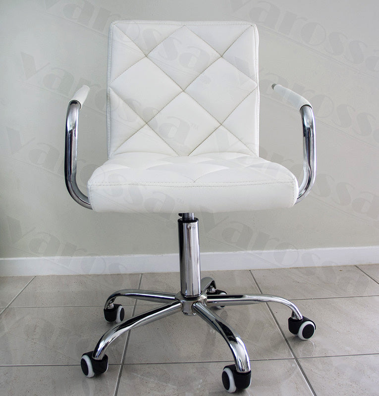 Ergonomic High-Back PU Leather Office Chair White