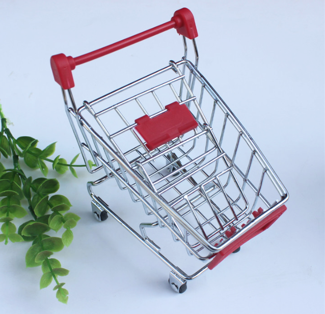 Mini Shopping Cart Supermarket Trolley Toy for Kids Shopping Play