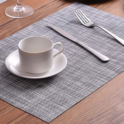 Heat Resistant Weave Dining Table Placemat Grey