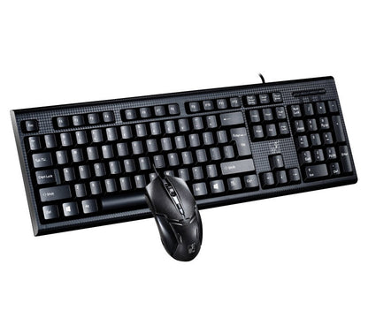 Ergonomic Office Wired Keyboard and Mouse Combo Set for Professional Use