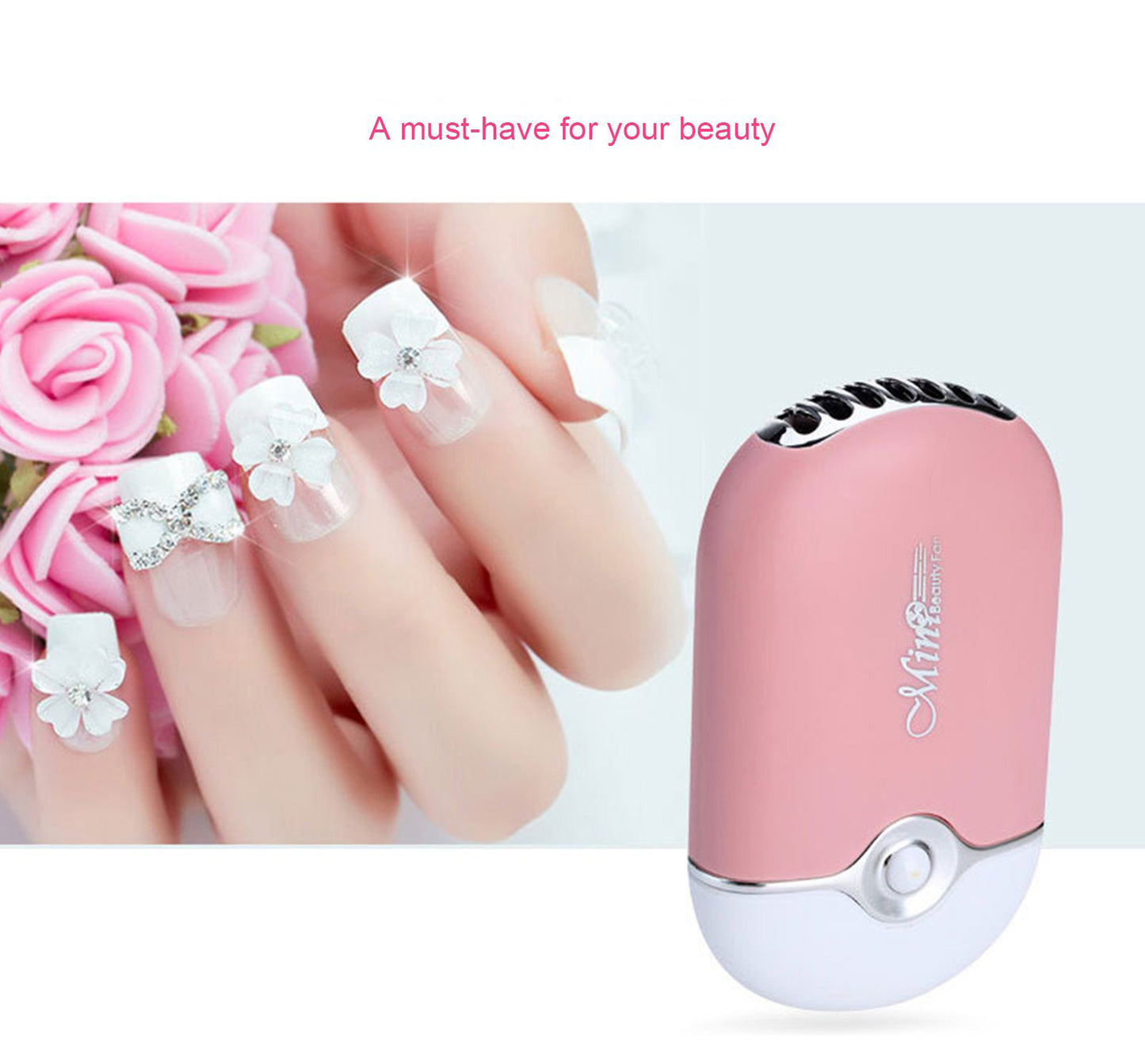 Stylish Portable Rechargeable Bladeless Handheld Cooling Fan Mini Aircon