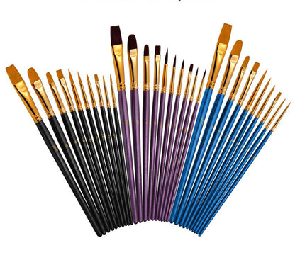 Artist Paintbrushes Set 10PCS Professional Quality Blue