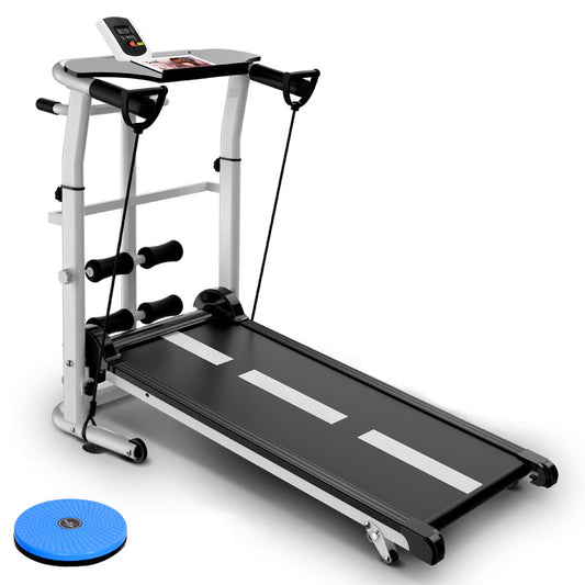 3 in 1 Multifunction Manual Treadmill Sit Up Waist Twister Fitness Machine