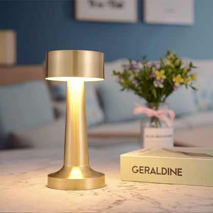 Cordless Touch Sensor LED Table Lamp Gold Night Light