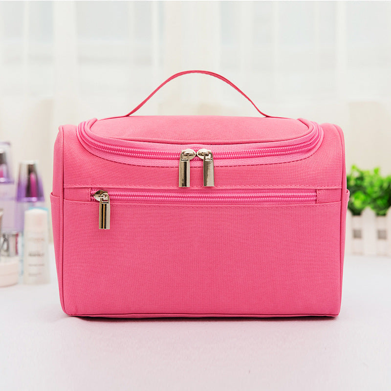 Hanging Travel Toiletry Bag Organizer for Women and Men Pink