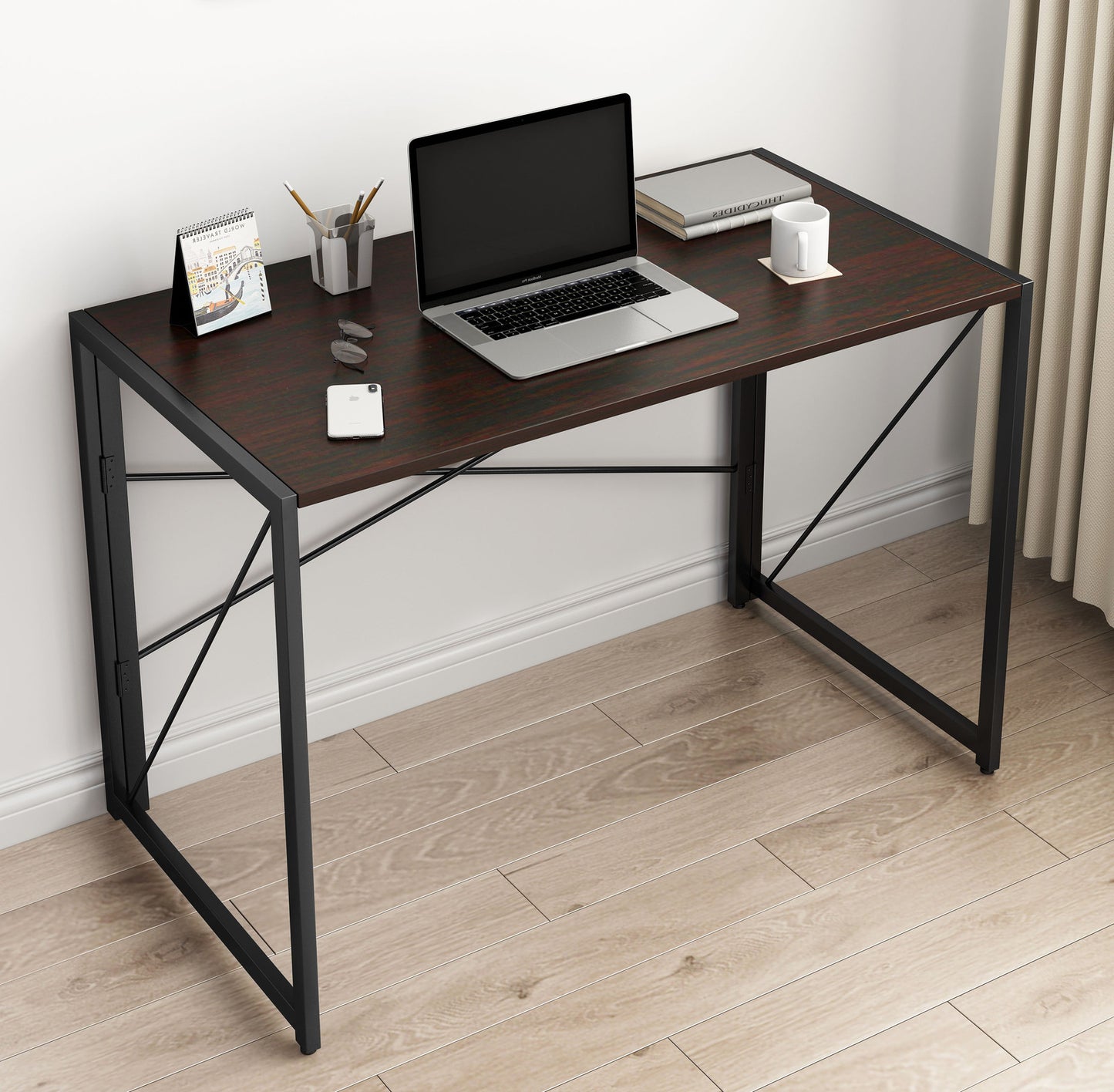 Folding Computer Desk for Home Office Black