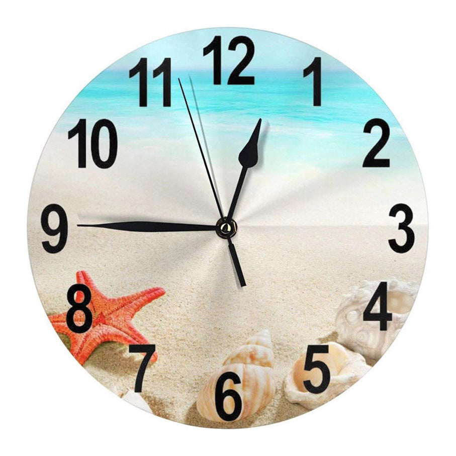 Coastal Wooden Beach Home Decor Wall Clock