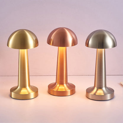 Cordless Touch Sensor LED Table Lamp Rose Gold Dome