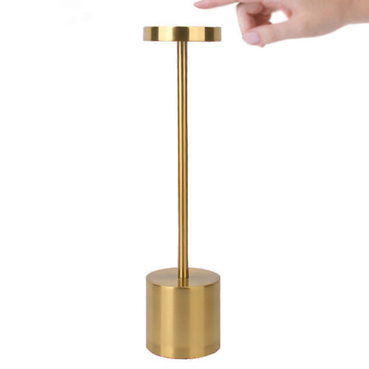 Tall Cordless LED Touch Sensor Table Lamp Modern Gold Design