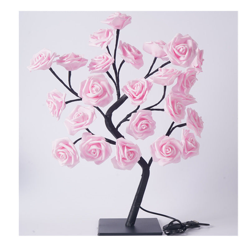 Rose Flower Tree  Lamp LED USB Night Light Romantic Home Decor