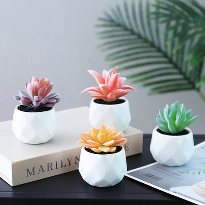 Small Lifelike Artificial Succulent Plant for Home Decor