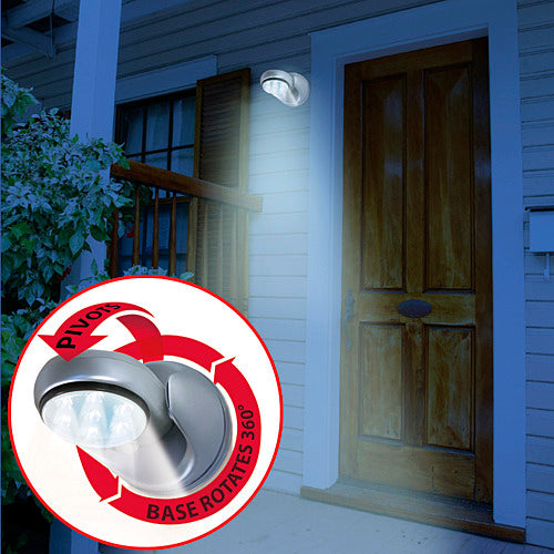 Motion Activated 360 Rotating 7 LED Wireless Sensor Light for Home Security