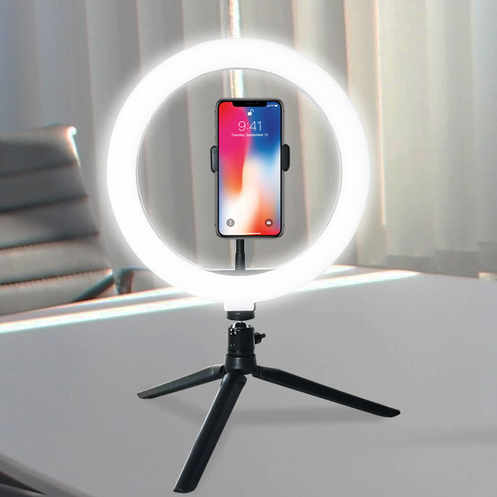 12" LED Large Ring Light with Adjustable Tripod and Phone Holder for Perfect Selfies