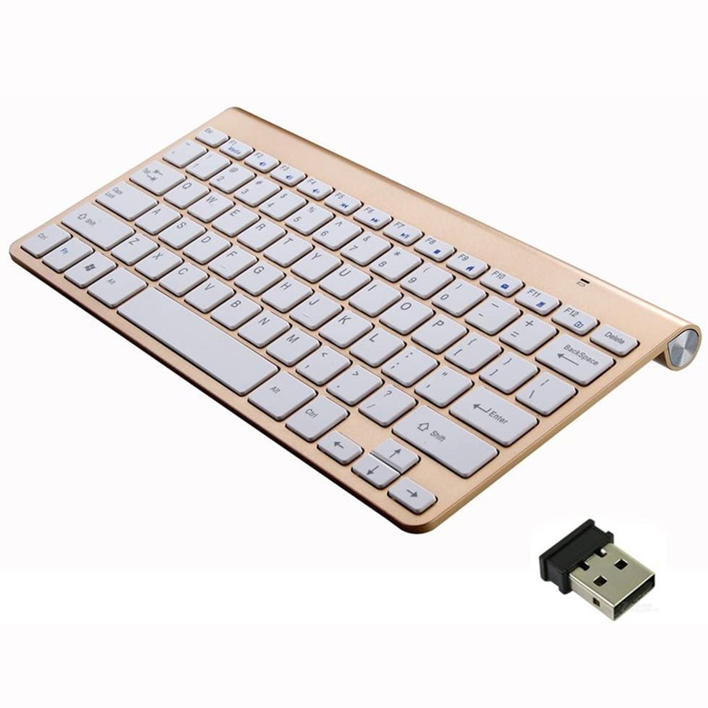 Ergonomic Wireless Keyboard and Mouse Combo Set Gold