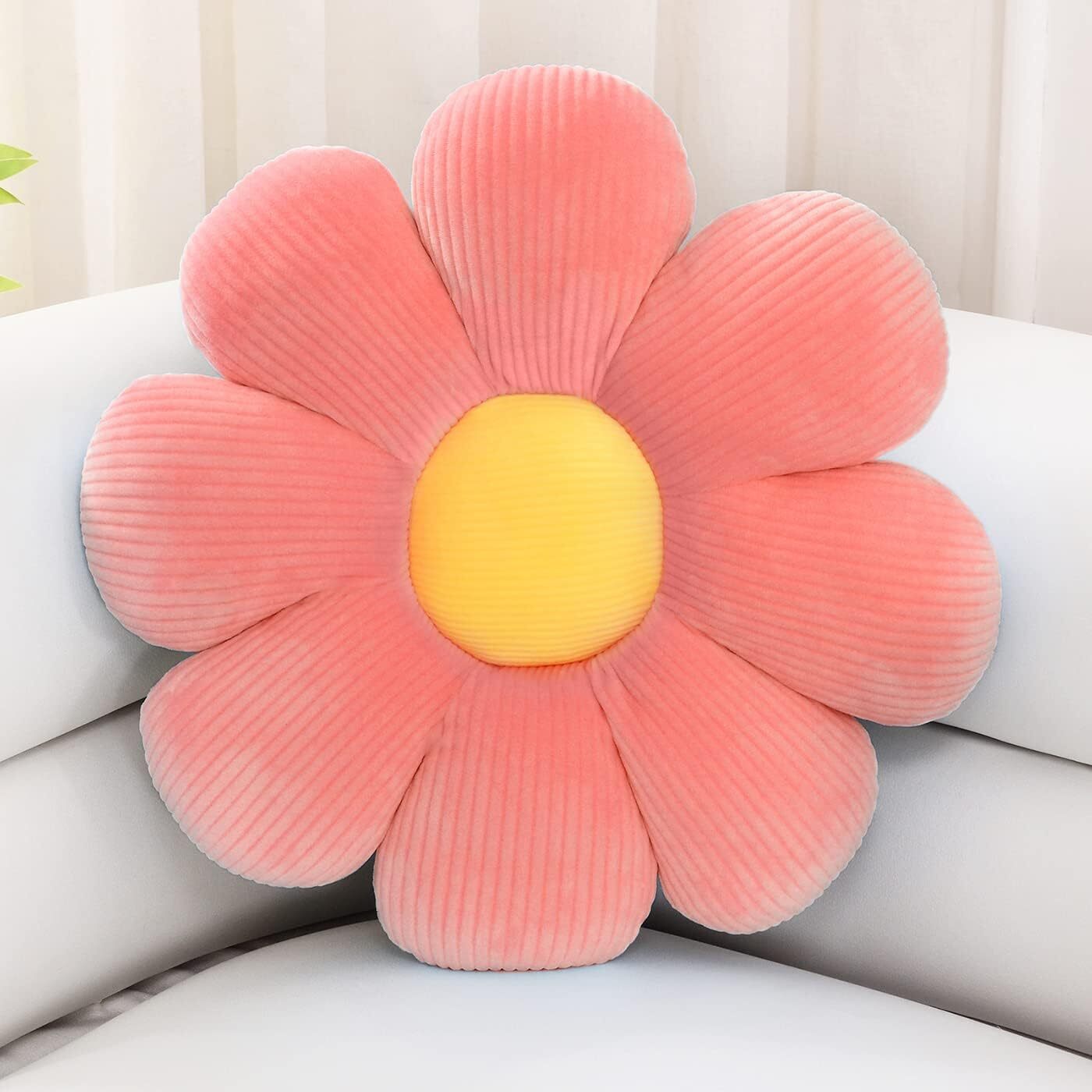 Decorative Flower Petal Shaped Plush Throw Pillow Seat Cushion for Home Decor