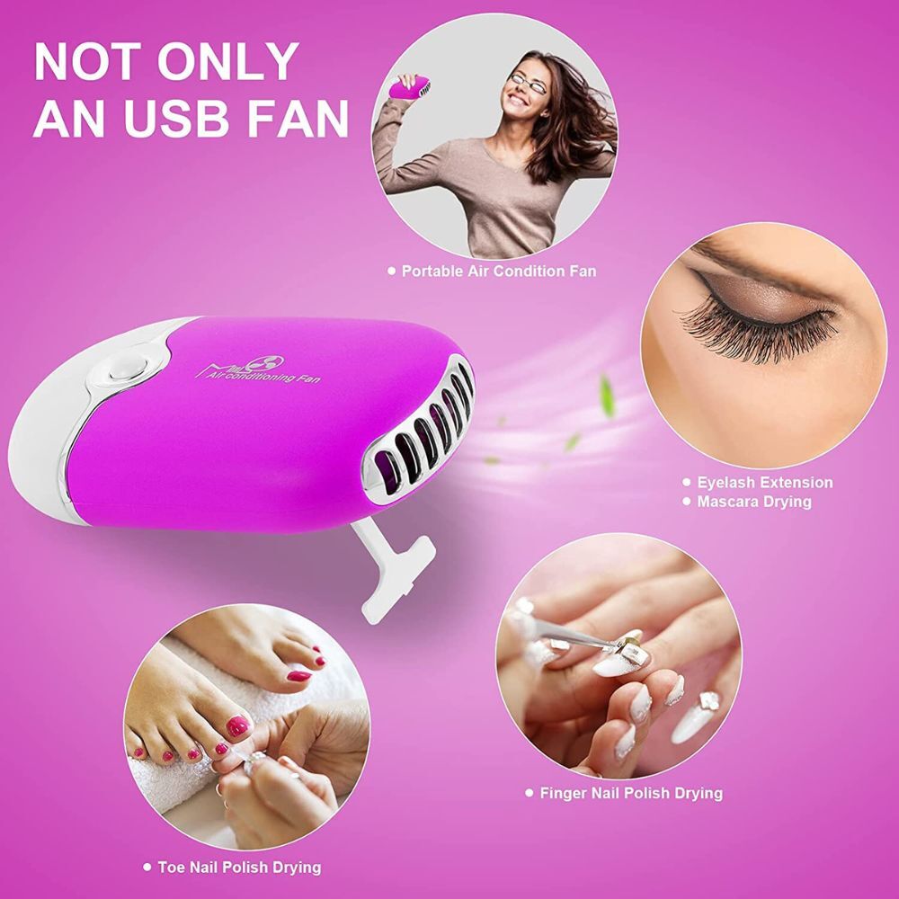 Stylish Portable Rechargeable Bladeless Handheld Cooling Fan Mini Aircon