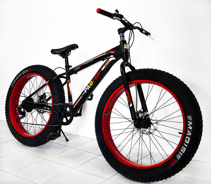 Heavy Duty Fat Tire Mountain Bike Premium Red & Black