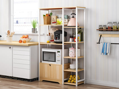 Double Cabinet Kitchen Storage Shelf Oak Modern Design