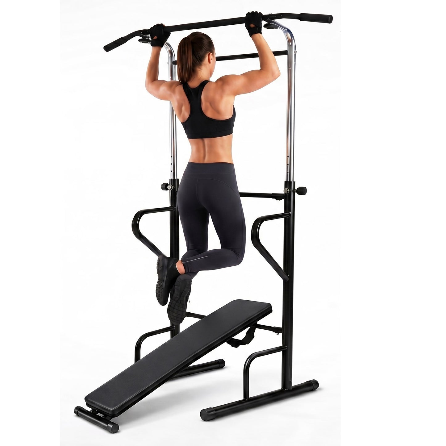 Multifunction Power Tower Home Gym Dip Bar Pull Up Fitness Station for Strength Training