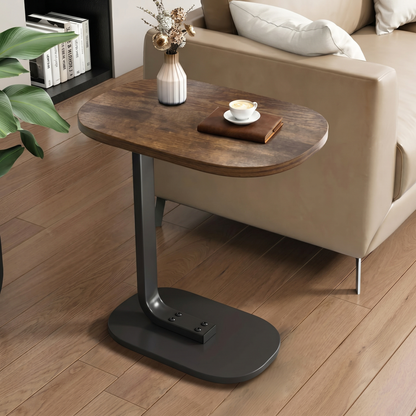 Rustic Sofa Bed Side Table Laptop Desk Accent Coffee Stand