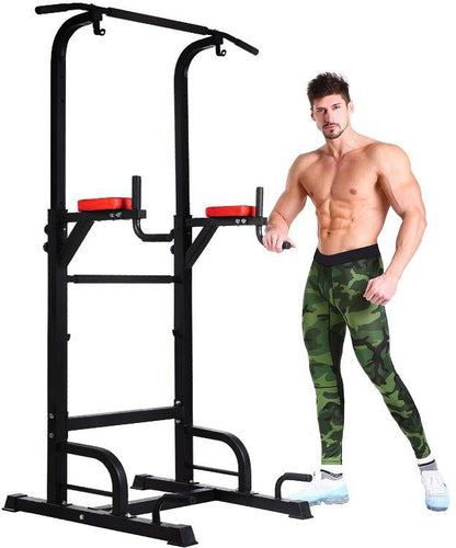 Heavy Duty Power Tower Dip Bar Pull Up Fitness Station for Home Gym Workouts