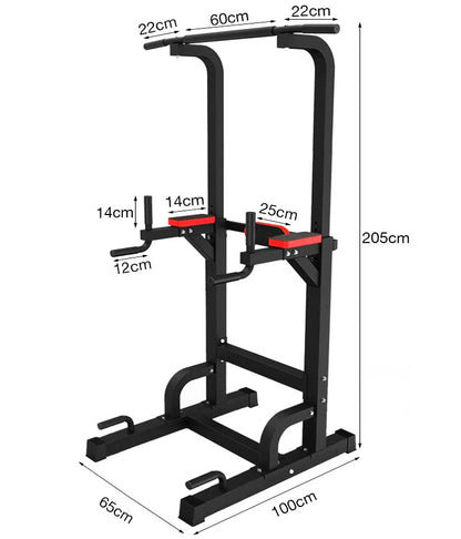 Heavy Duty Power Tower Dip Bar Pull Up Fitness Station for Home Gym Workouts