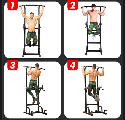 Heavy Duty Power Tower Dip Bar Pull Up Fitness Station for Home Gym Workouts