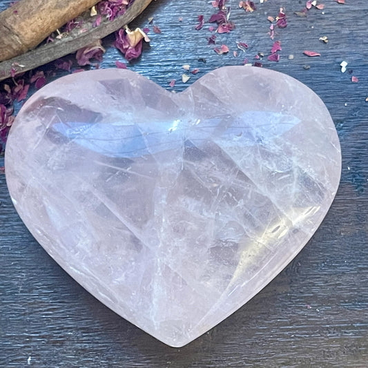 Natural Amethyst Crystal Heart Stone Healing Gemstone