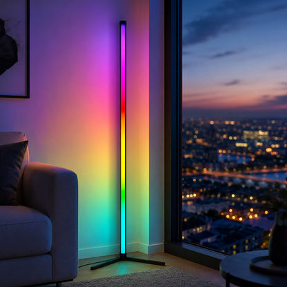 Colour Changing LED Corner Floor Lamp RGB Mood Lighting