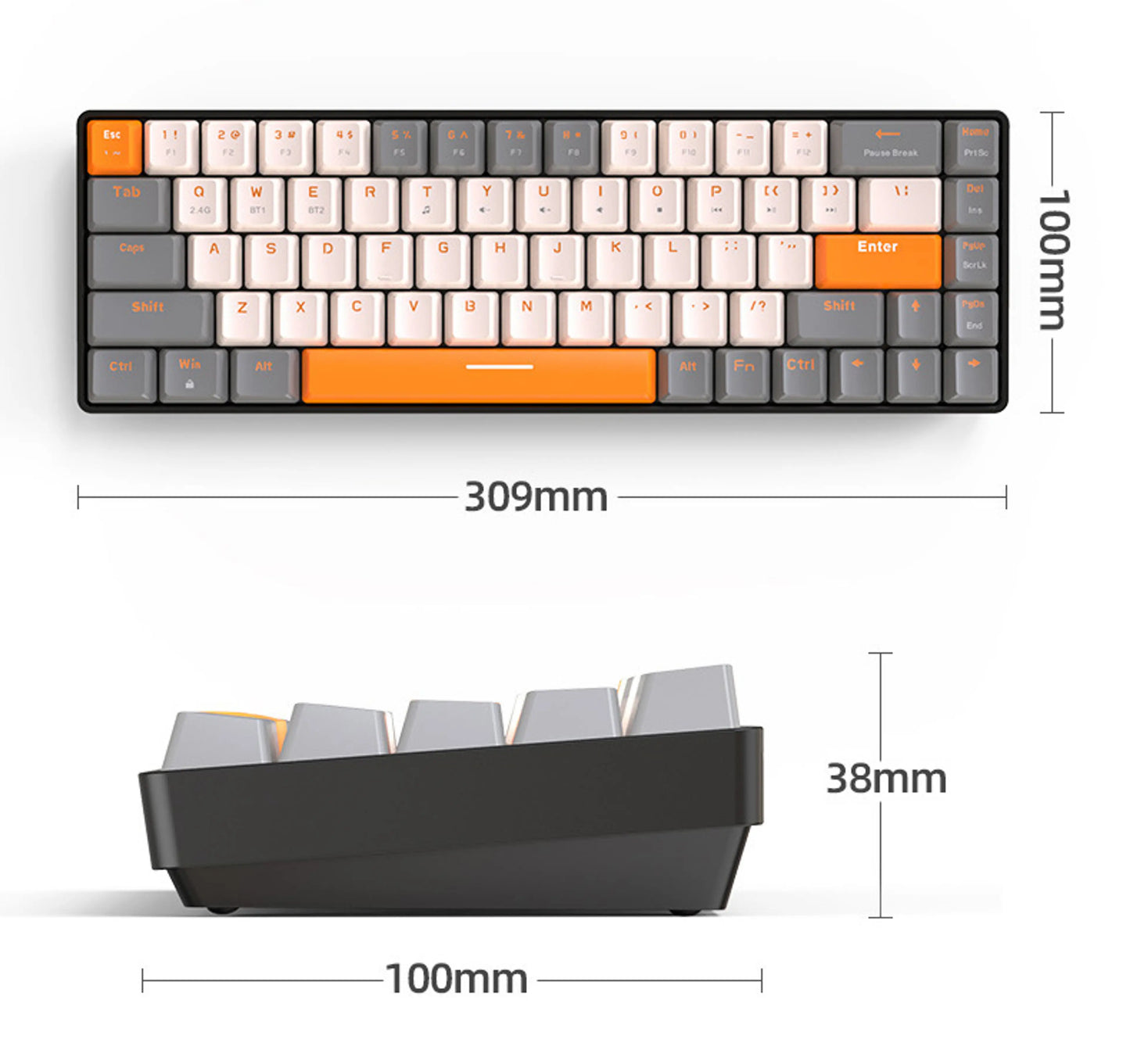 Premium Wireless Mechanical Bluetooth RGB Gaming Keyboard K68