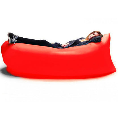 Portable Inflatable Air Sofa Lounger Lazy Couch for Outdoor Camping (Red)