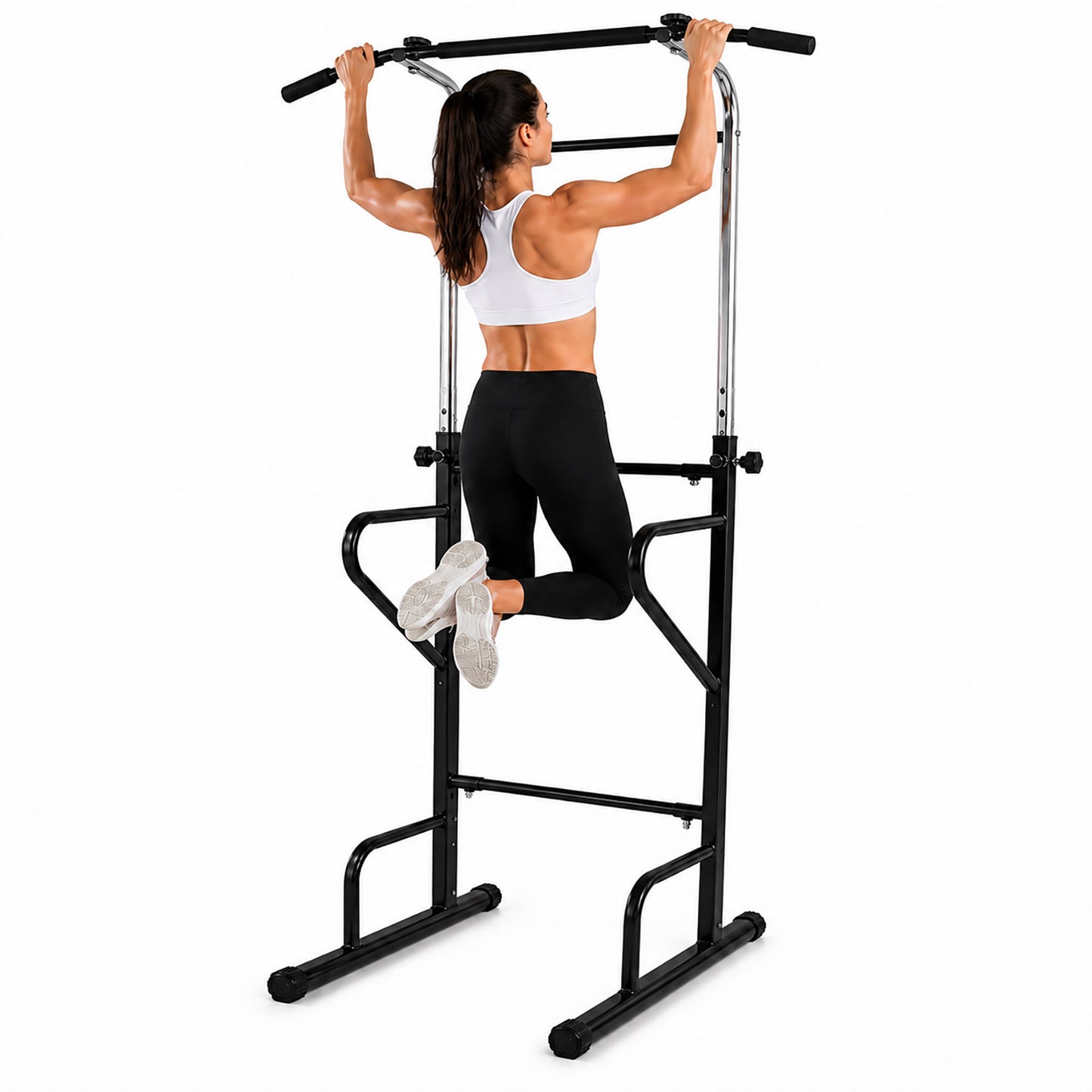 Adjustable Power Tower Pull Up Dip Bar Fitness Station Home Gym Equipment