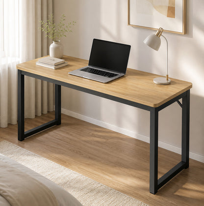 Narrow Wood Metal Console Table Modern Rustic Oak